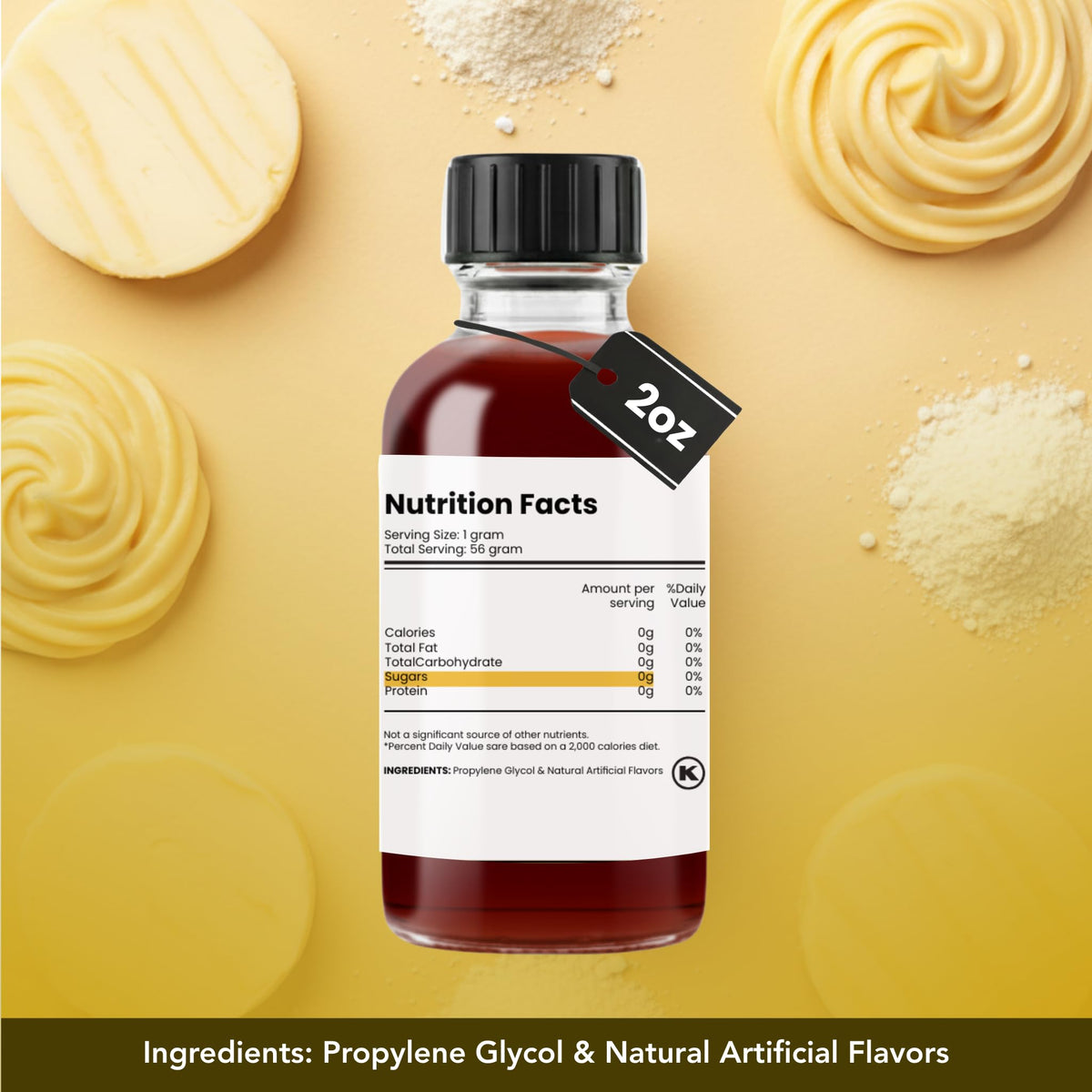 Dolce Flav Butter Extract cookie dough suggests rich aroma without dairy prep