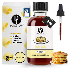 Dolce Flav Butter Extract dropper bottle adds precise butter flavor to baked treats