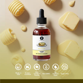 Dolce Flav Butter Extract frosting piping illustrates versatile use in toppings