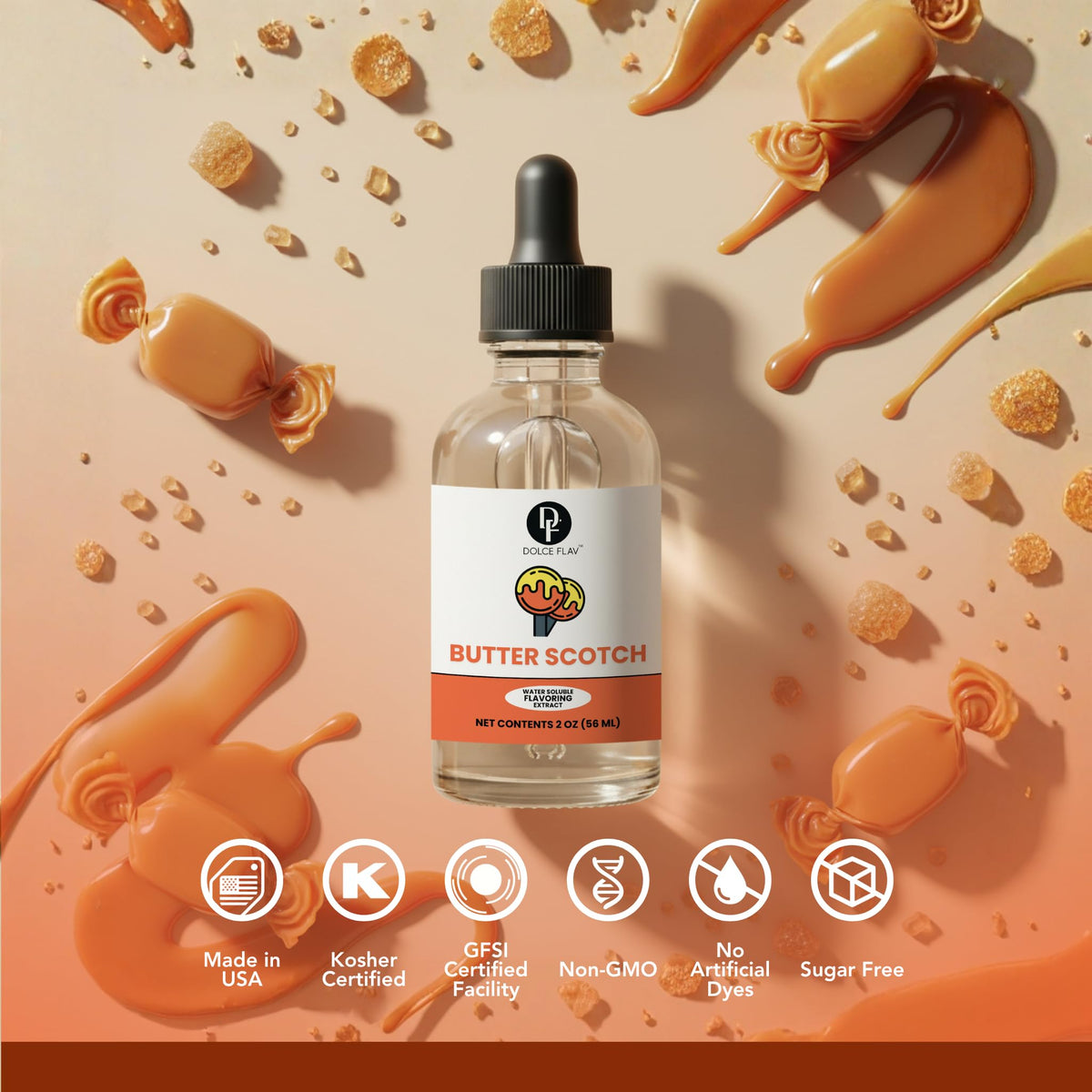Dolce Flav Butterscotch Extract for baking cakes and frostings