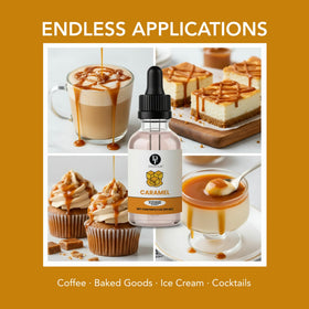 Dolce Flav caramel flavor enhances cakes and frostings.