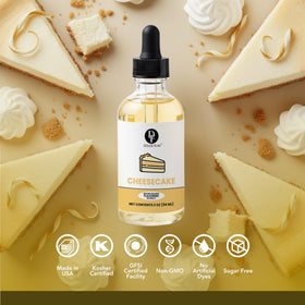 Dolce Flav baking bowl with cheesecake extract being added.