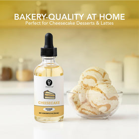 Dolce Flav label close-up shows kosher sugar-free cheesecake flavor.