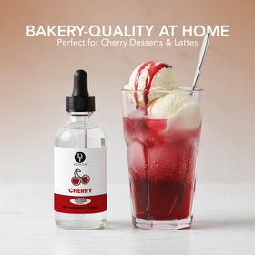 Dolce Flav Cherry Extract packaging on shelf signals professional-grade product.