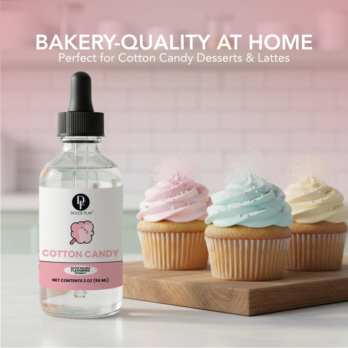 Dolce Flav cotton candy flavor used in drinks for carnival vibes