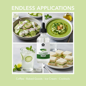 Cocktail glass featuring Dolce Flav cucumber flavor for refreshing drinks.