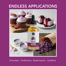 Dolce Flav Grape Extract ingredients bowl showcases versatile kitchen flavoring.