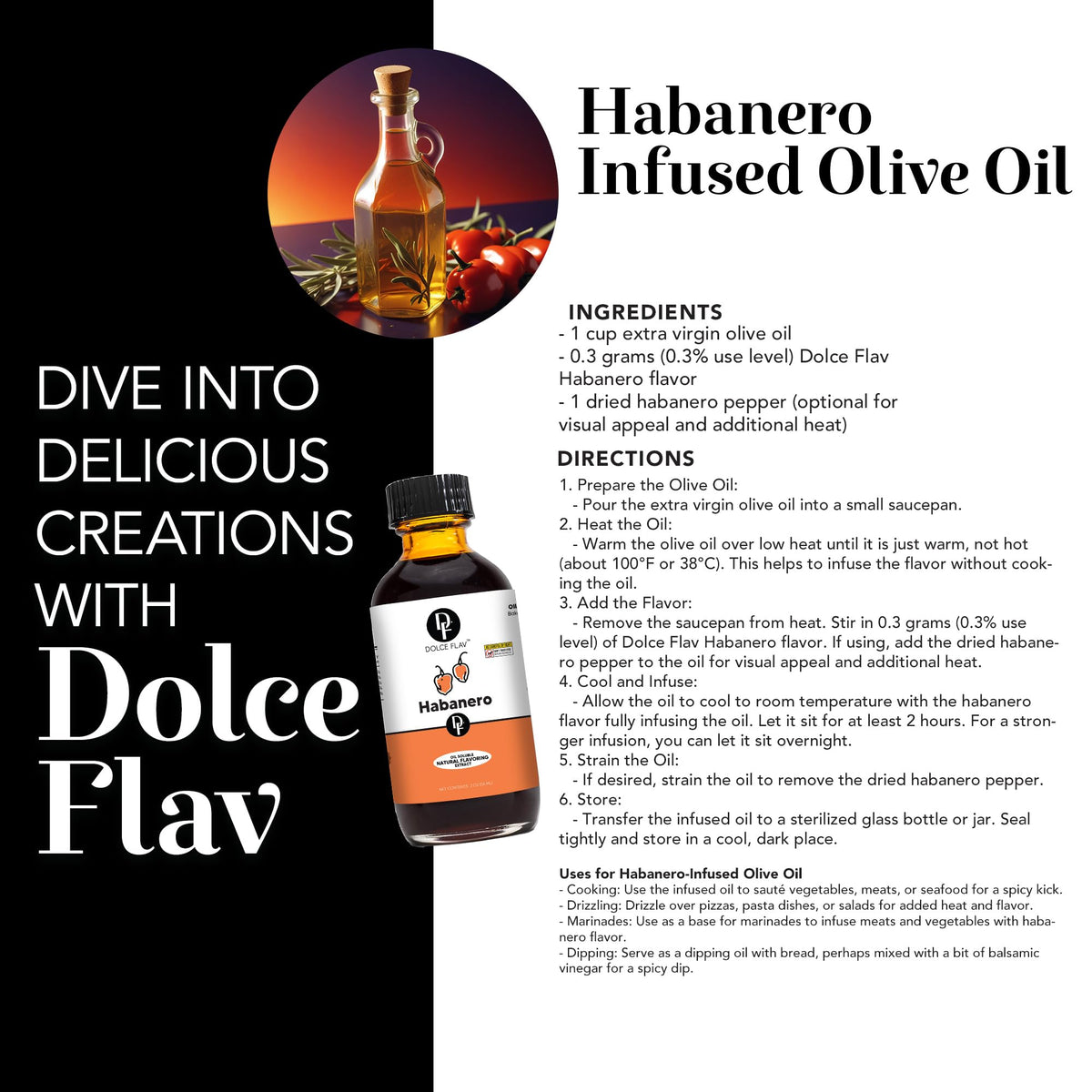 Dolce Flav Habanero Extract in dessert cream for spice.