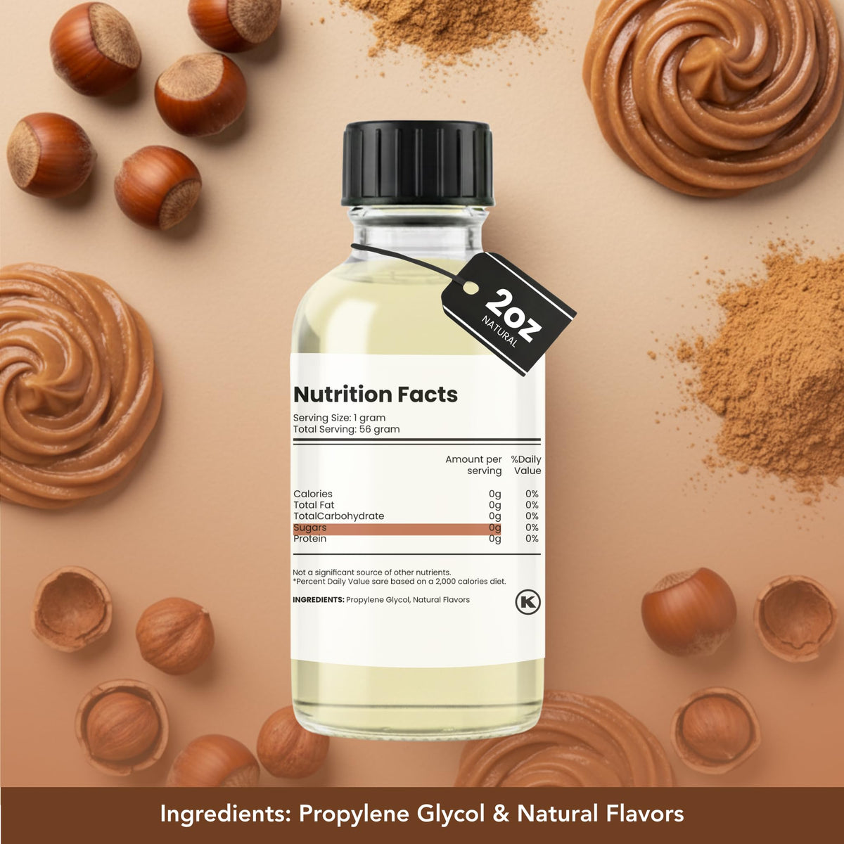 Dolce Flav hazelnut extract used in baking against pastries