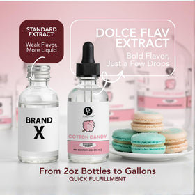 Dolce Flav heat-stable flavor icon indicating enduring taste