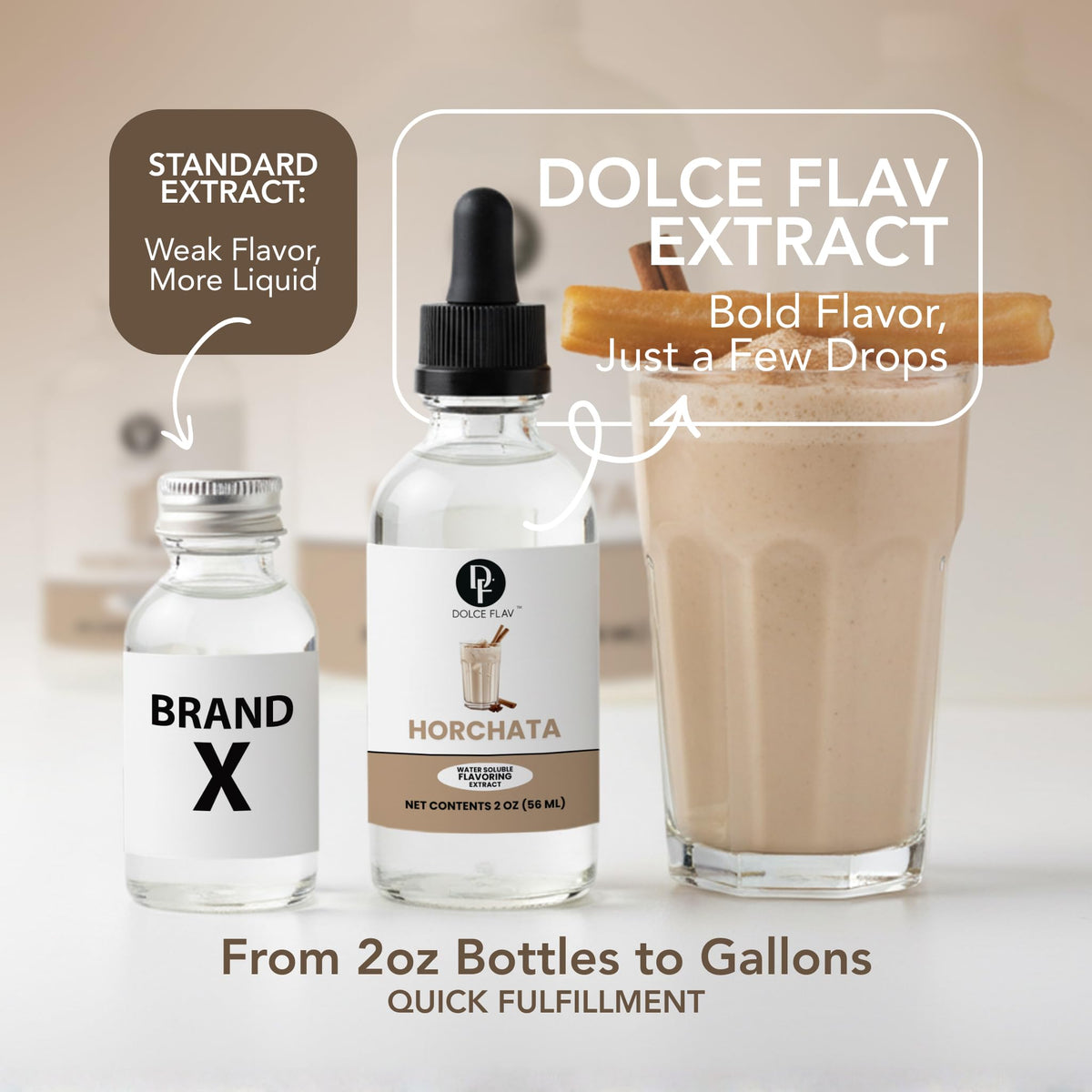 Dolce Flav Horchata Extract enhanced cocktails and lattes with spice