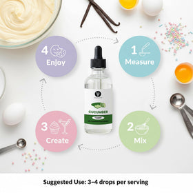 Ice cream or dessert topped with Dolce Flav cucumber extract.