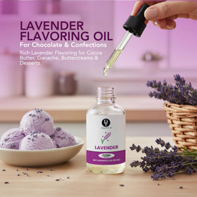 Dolce Flav lavender extract dropper for precise flavoring.
