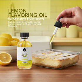 Dolce Flav lemon concentrate pour-over dessert reveals tangy citrus aroma for pastries