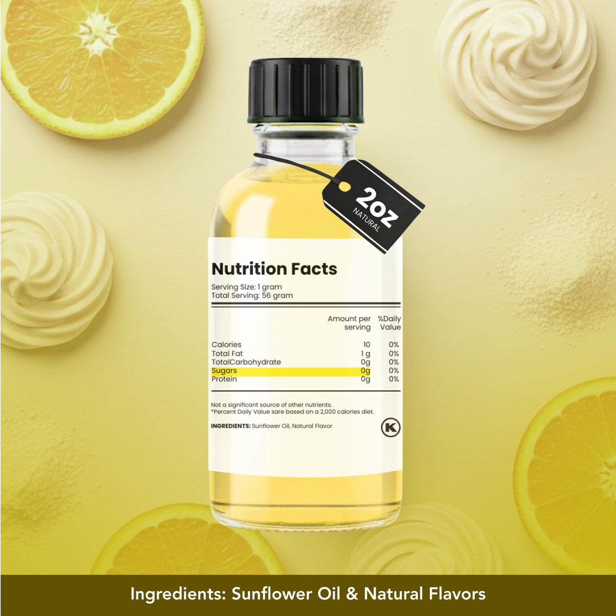 Dolce Flav lemon frosting topping adds lively lemon brightness