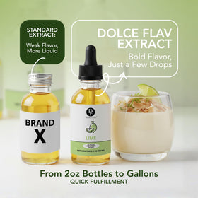 Dolce Flav lime extract beverage flavoring for refreshing lime drinks.