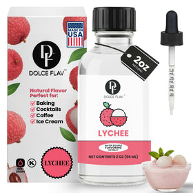 Dolce Flav Lychee Extract bottle delivers authentic lychee aroma for beverages