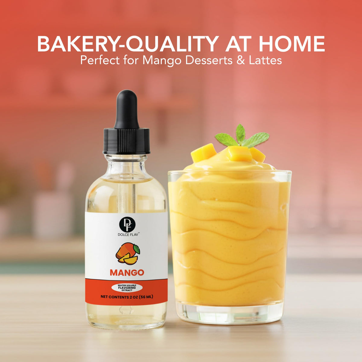 Dolce Flav Mango Extract ice cream creates creamy mango sorbet options.