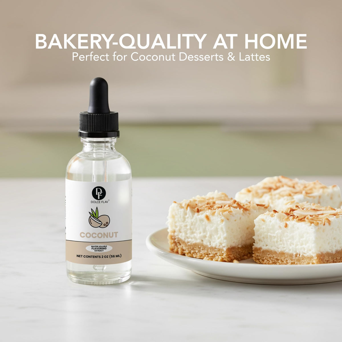 Dolce Flav natural coconut extract suitable for soaps and scrubs fragrance.