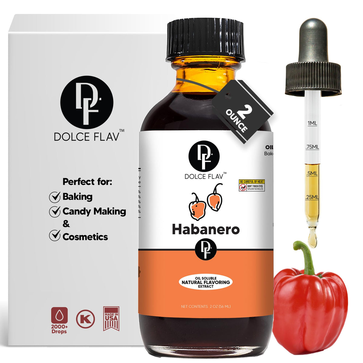 Dolce Flav Natural Habanero Extract bottle ready to intensify sauces.