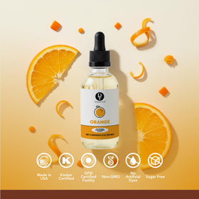 Dolce Flav orange extract pour spout enables quick, even dosing