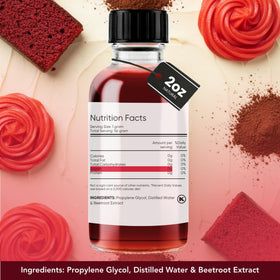 Smoothly tinted beverages with Dolce Flav red for consistent hue.