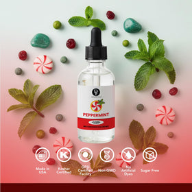 Oil-soluble peppermint blends smoothly into batter and ganache