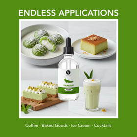 Dolce Flav Pandan Extract baking dessert hero in a cake context.