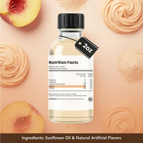 Dolce Flav Peach Extract enhances cookies and cakes with bright peach aroma.