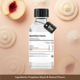 Dolce Flav Peach Extract glaze adding fresh peach notes to pastries.