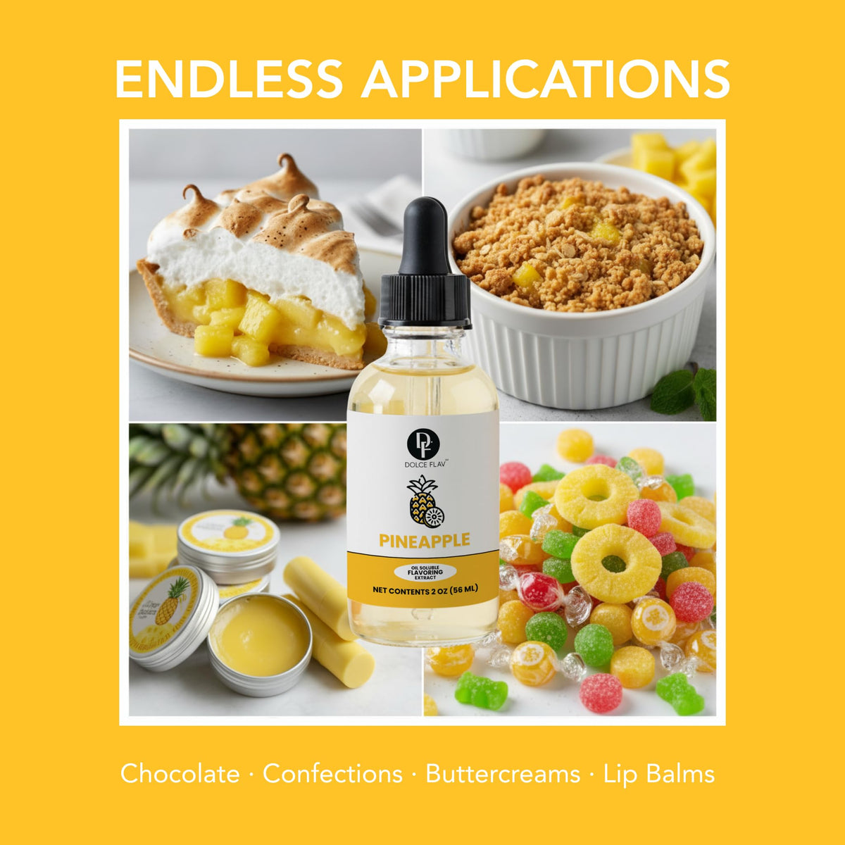Dolce Flav Pineapple Extract in a baking setup for desserts