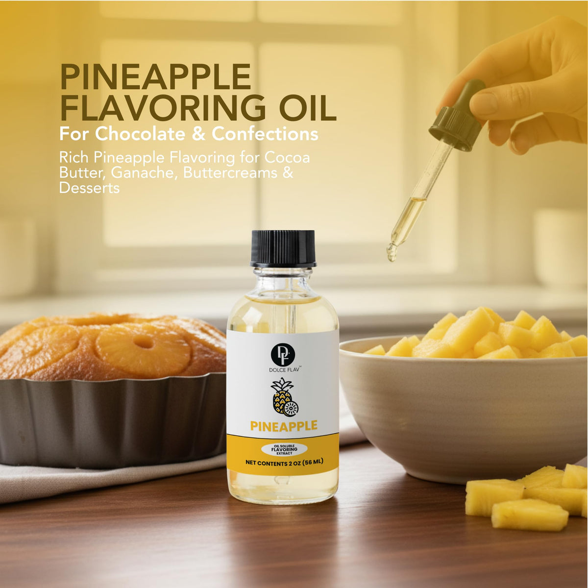 Dolce Flav Pineapple Extract dropper for precise dosing