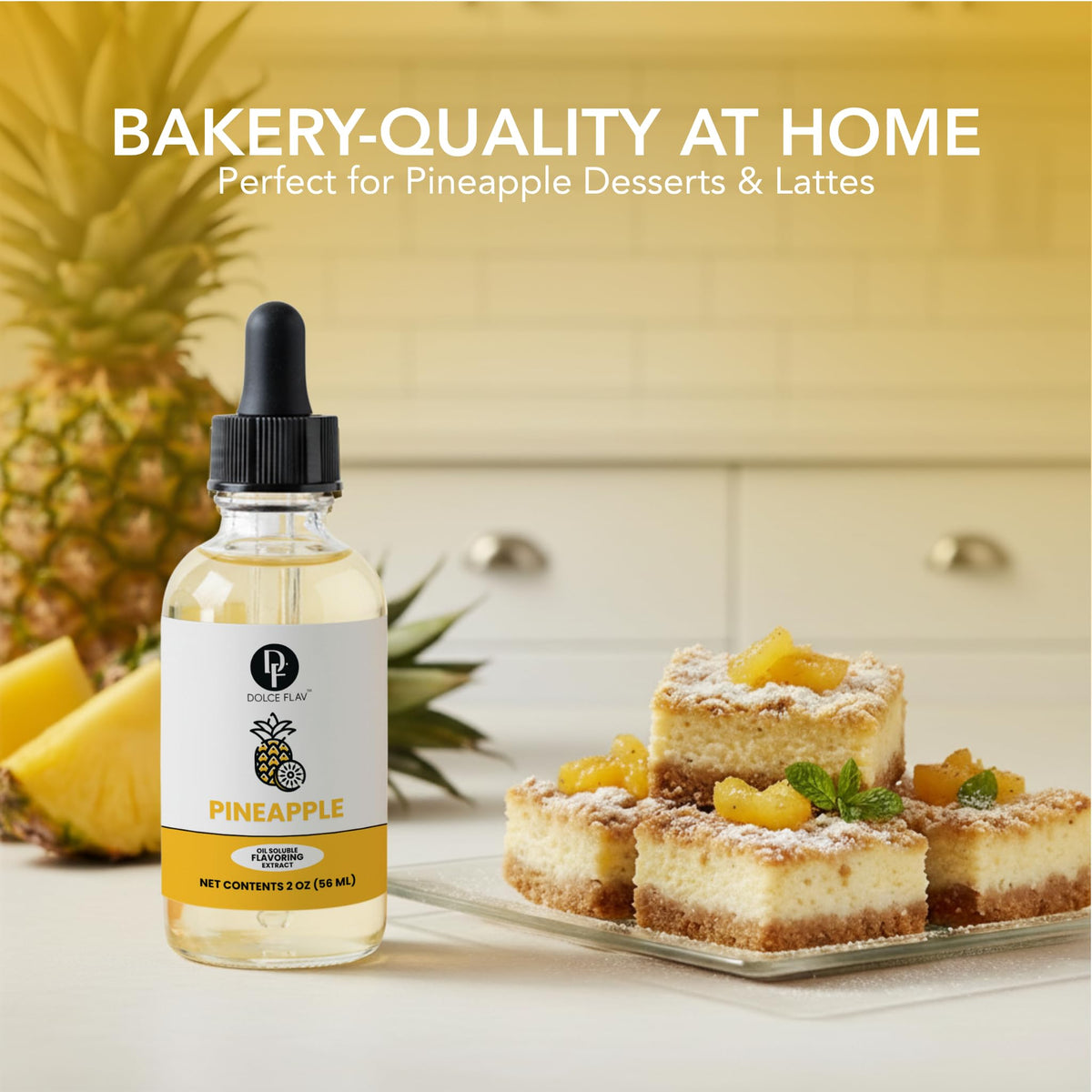Dolce Flav Pineapple Extract lip gloss application with tropical aroma