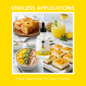Dolce Flav pineapple flavor drops blend smoothly into frostings and batters.