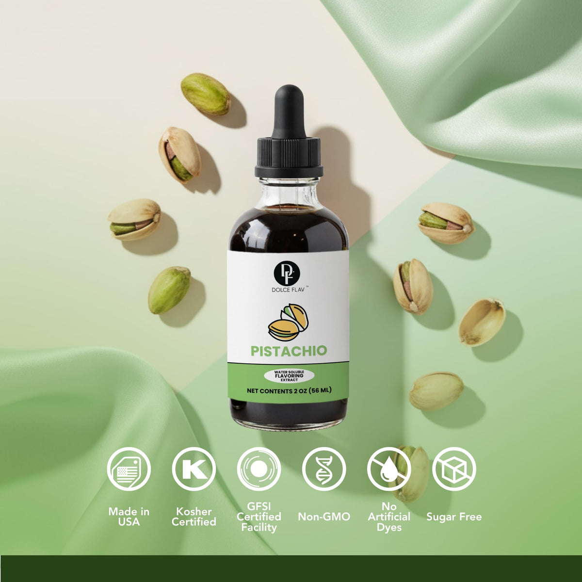 Dolce Flav pistachio extract for coffee flavoring in beverages