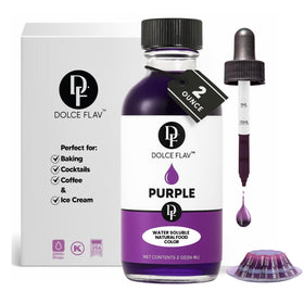 Dolce Flav natural purple color bottle pour for vibrant baking