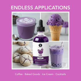 Dolce Flav Purple Ube Extract on frosting adds depth without texture change.