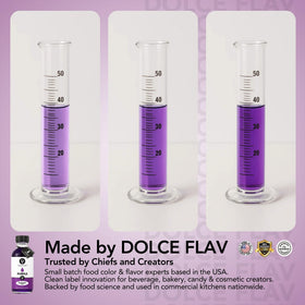 Dolce Flav red radish and huito ingredients highlighted
