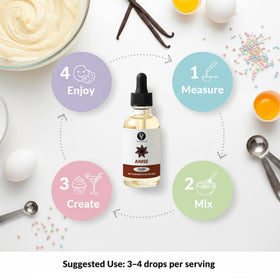 Dolce Flav Star Anise Extract with measured dropper for precise flavoring