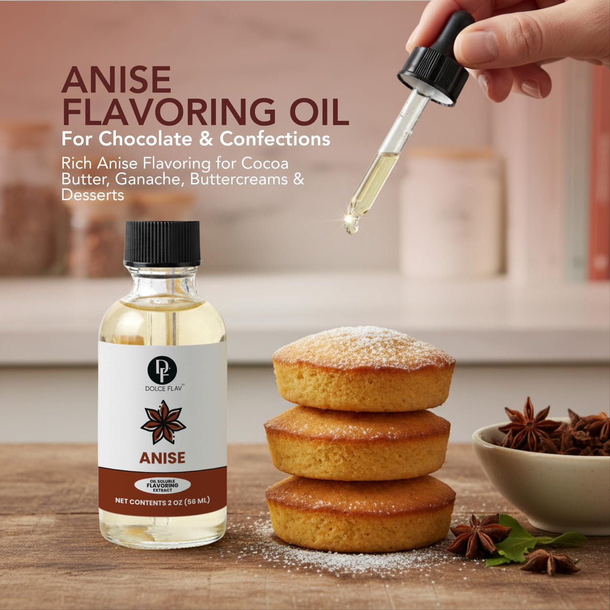 Dolce Flav Star Anise Extract oil-soluble formula for richer flavor extraction
