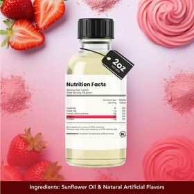 Dolce Flav Strawberry Extract mixed into a candy batch showing vivid color and aroma.