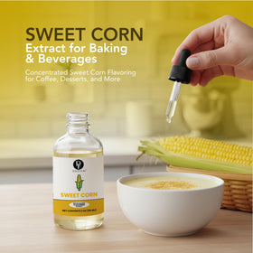 Dolce Flav corn extract dropper ready for precise sugar-free flavoring in drinks.