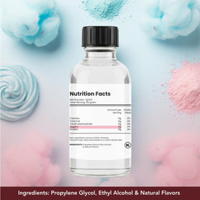Dolce Flav sugar-free cotton candy extract paired with beverages highlighting zero calories