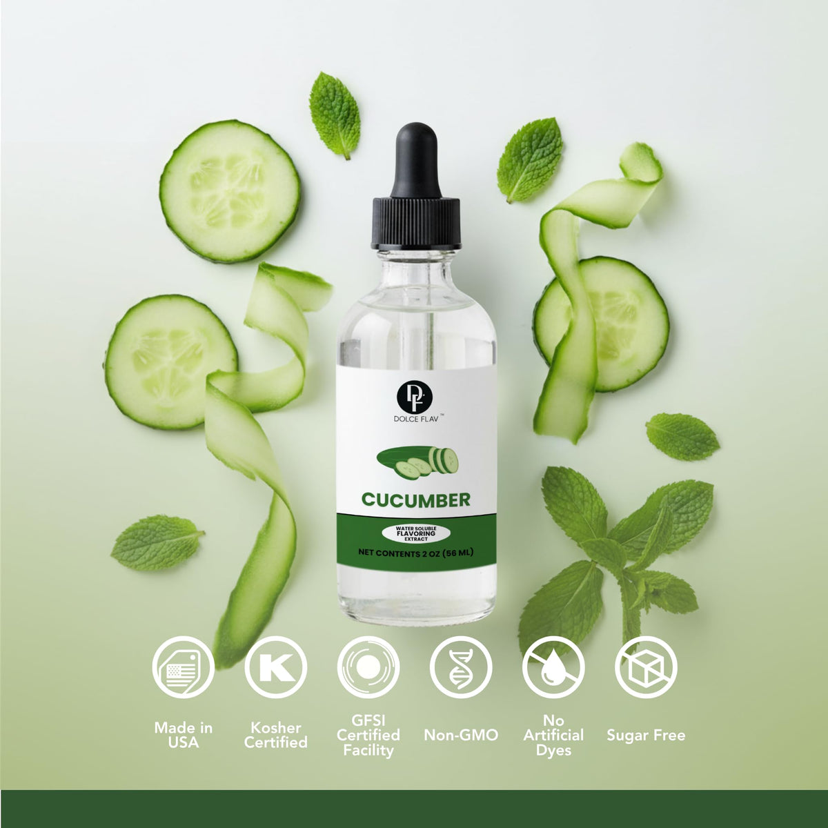 Dolce Flav flavoring drops used in syrups and desserts without sugar.