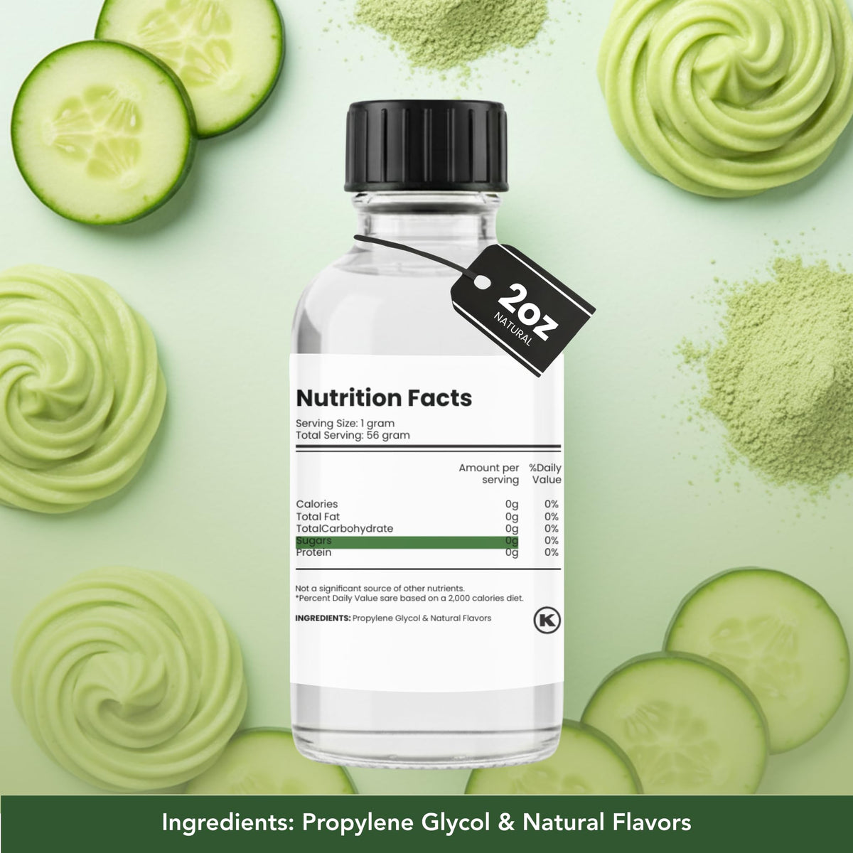 Tea or smoothie infused with Dolce Flav cucumber flavor.