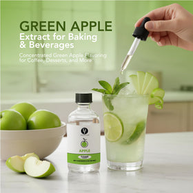 Dolce Flav water-soluble apple flavoring drops blend into beverages
