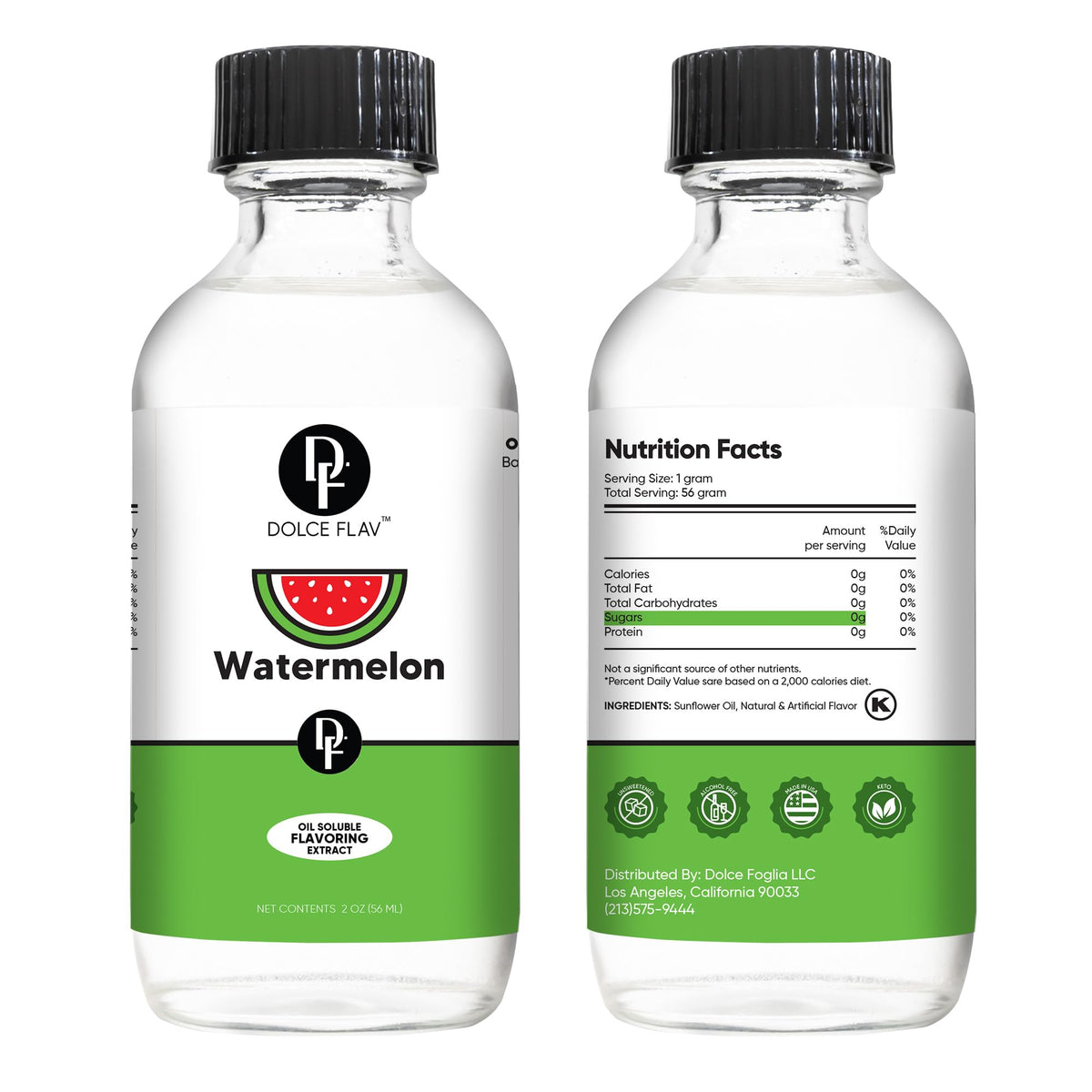 Dolce Flav Watermelon Extract package with measuring dropper in kit