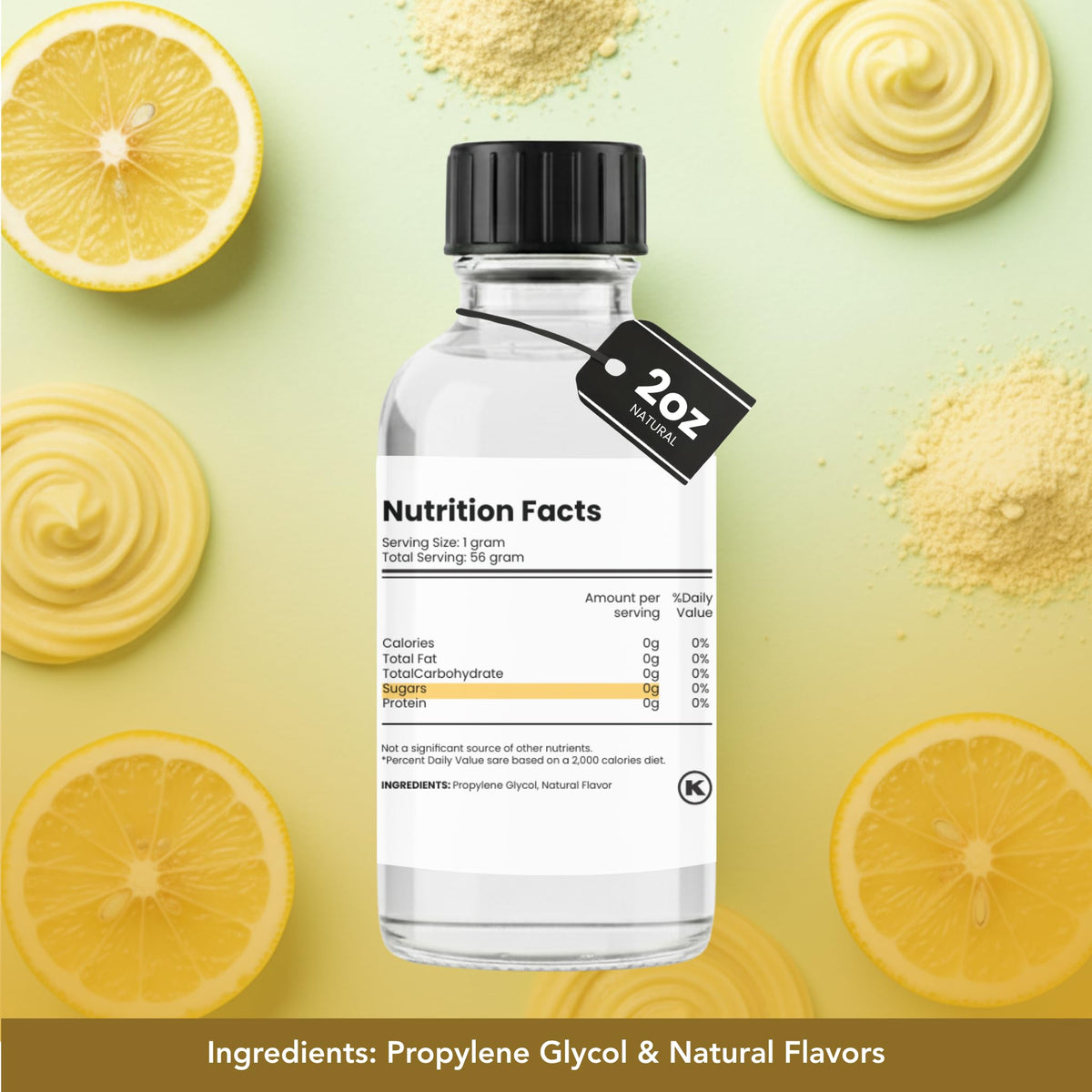 Dolce Flav Yuzu flavoring added to a bright beverage