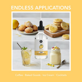 Dolce Flav Yuzu flavoring label close-up with natural ingredients