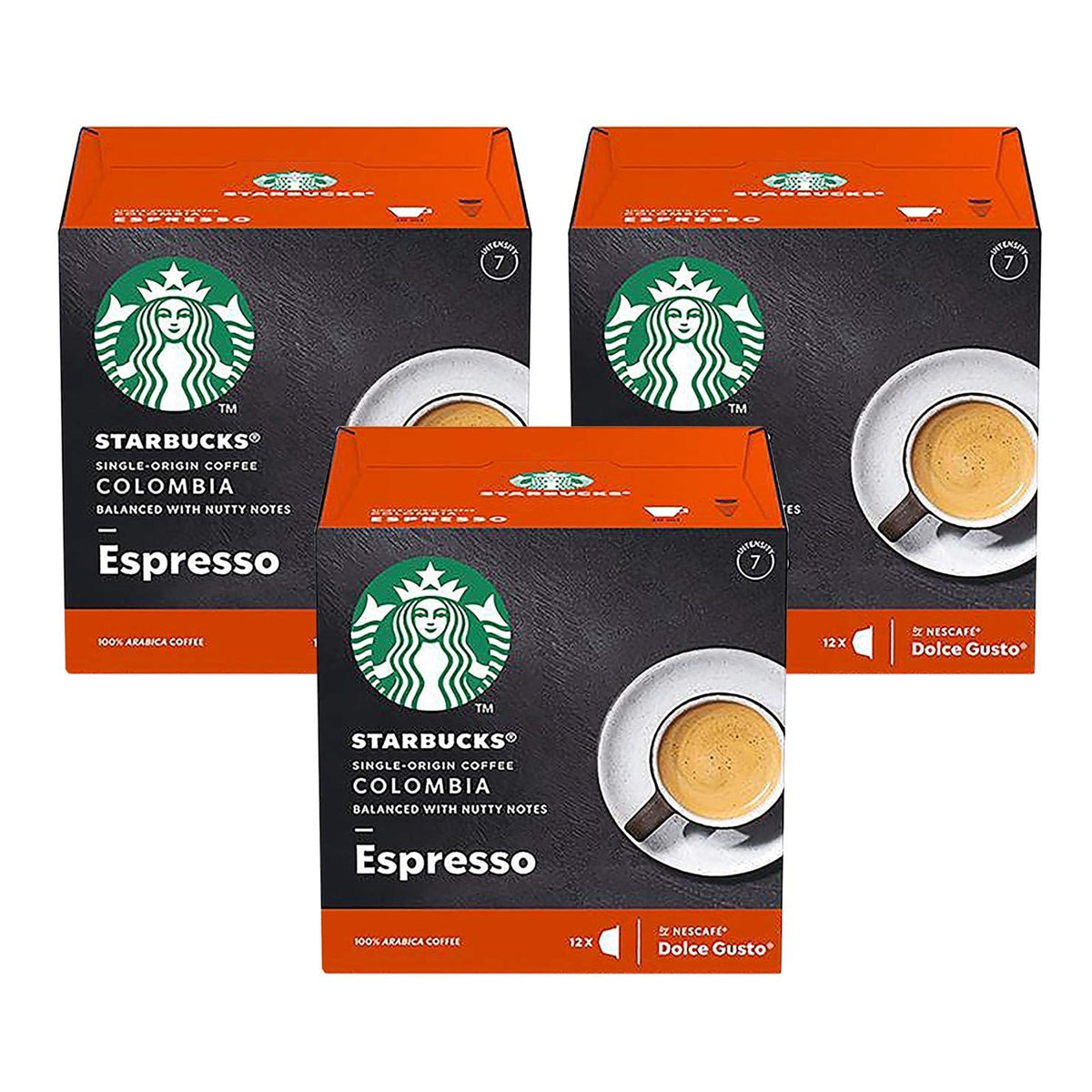 Dolce Gusto Starbucks Colombia espresso crema closeup, showcasing rich crema and aroma.